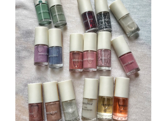 innisfree 指甲油色号？试色合集分享