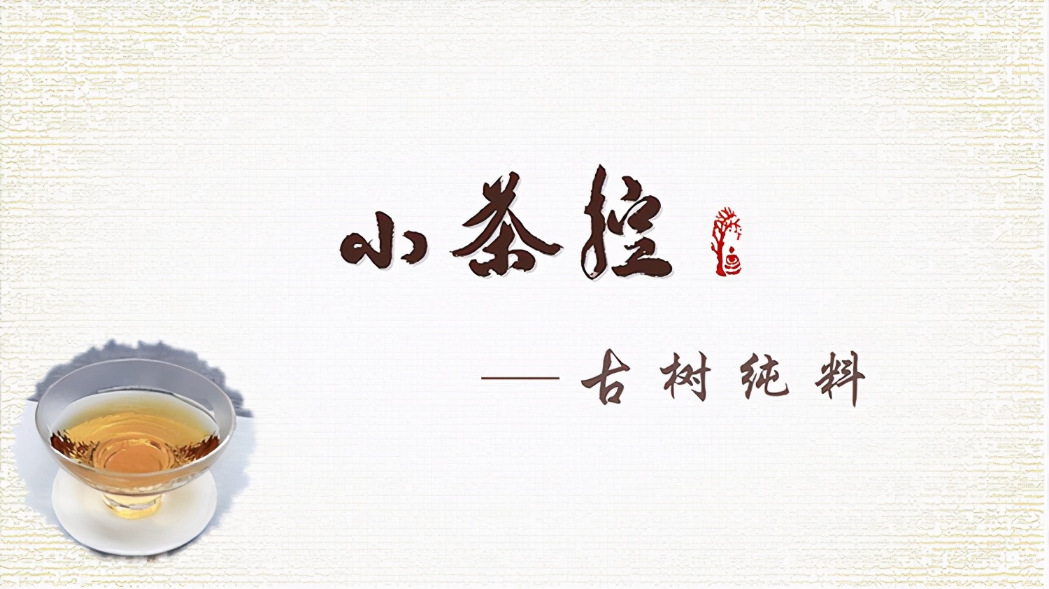 古树茶品牌“小茶控”,想将百年古树的茶滋味献给最懂品尝的您 古树茶品牌“小茶控”,想将百年古树的茶滋味献给最懂品尝的您