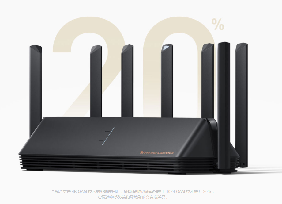全新小米高端路由器Wi-Fi 6增强版，快，不是终点