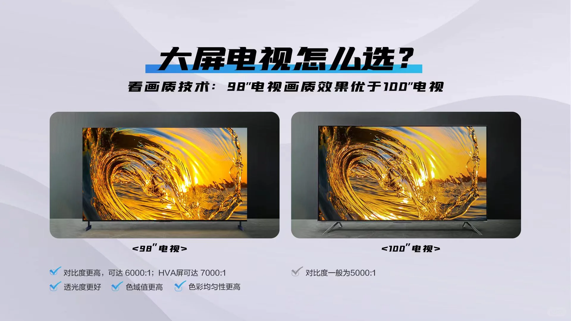 98寸和100寸电视哪个好?买100寸电视还是98寸 98寸和100寸电视哪个好?买100寸电视还是98寸
